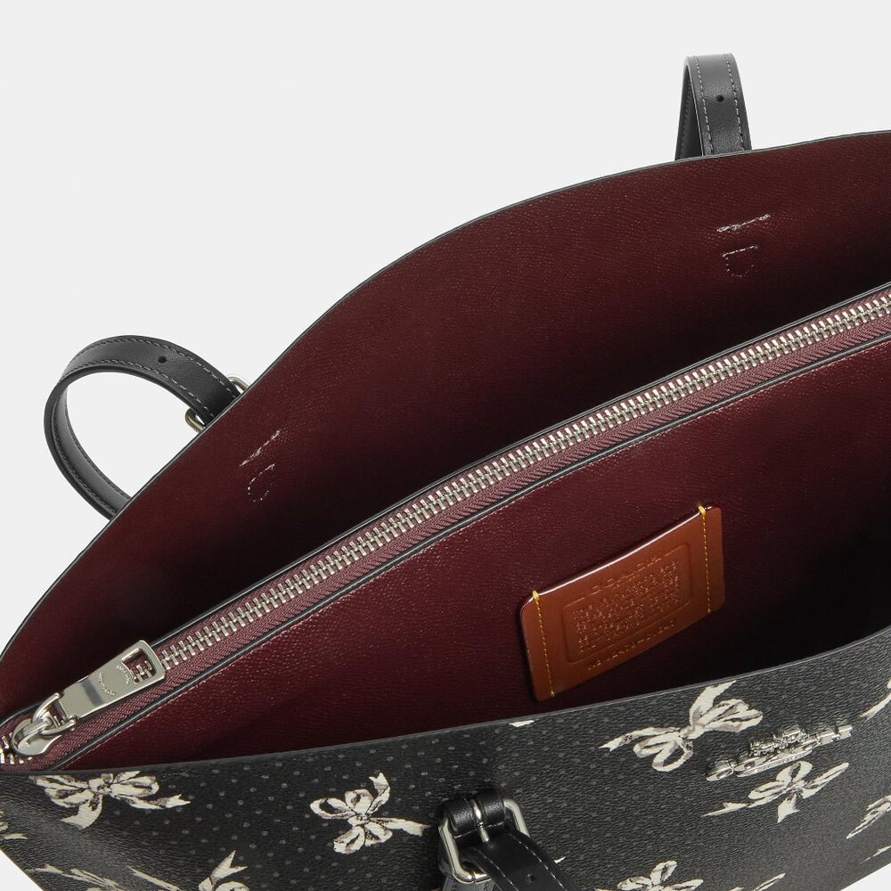 Coach Mollie Tote Bag With Bow Print NWT - Picture 5 of 5